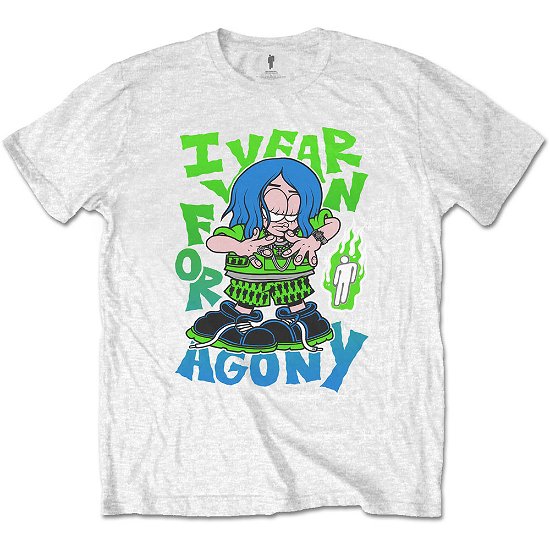 Billie Eilish Unisex T-Shirt: Agony - Billie Eilish - Fanituote - MERCHANDISE - 5056368602771 - torstai 23. tammikuuta 2020