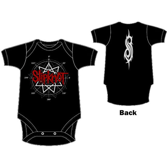 Cover for Slipknot · Slipknot Kids Baby Grow: Star Logo (Back Print) (3-6 Months) (Bekleidung) [size 0-6mths] [Black - Kids edition]