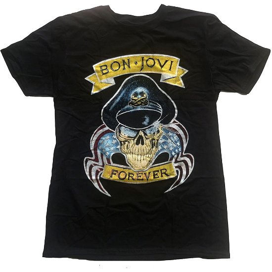 Bon Jovi Unisex T-Shirt: Forever - Bon Jovi - Produtos -  - 5056368686771 - 