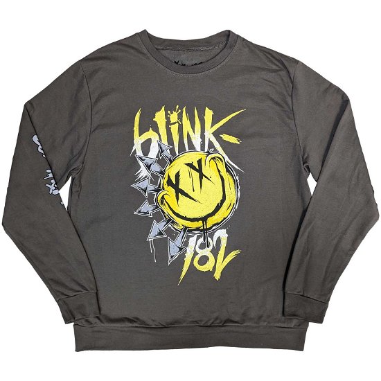 Blink-182 Unisex Sweatshirt: Big Smile (Sleeve Print) - Blink-182 - Merchandise -  - 5056737208771 - 