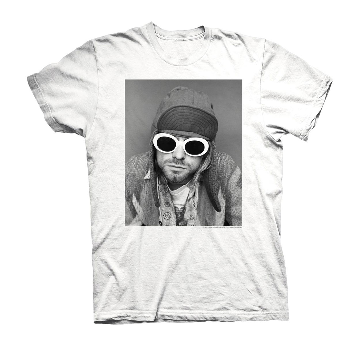 kurt cobain black and white shirt