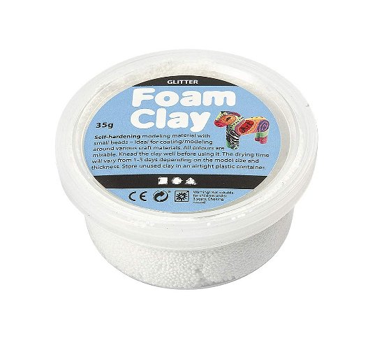 Foam Clay - 78813 - Weiss - Glitter - 35g (HOBBY) - Foam Clay - Muu - Creativ Company - 5707167697771 - 