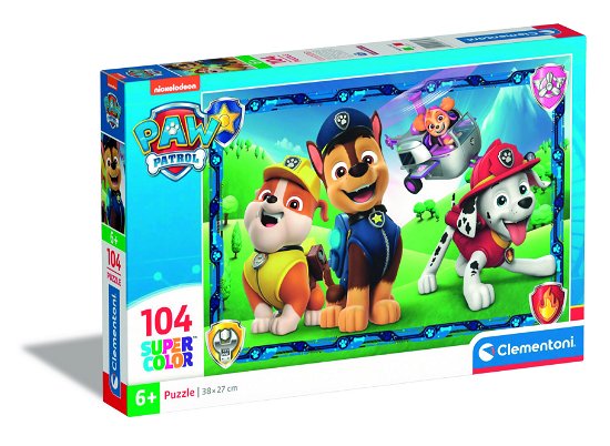 Cover for Clementoni · Puslespil Paw Patrol, 104 brikker (Puslespill) (2023)