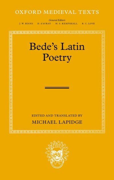 Bede's Latin Poetry - Oxford Medieval Texts -  - Livres - Oxford University Press - 9780199242771 - 20 août 2019