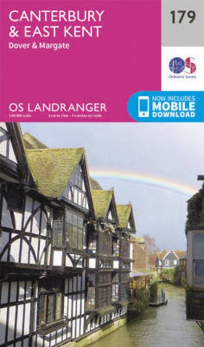 Cover for Ordnance Survey · Canterbury &amp; East Kent, Dover &amp; Margate - OS Landranger Map (Landkarten) [February 2016 edition] (2016)