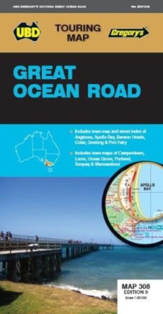 Cover for UBD Gregory's · Great Ocean Road Map 308 9th - Touring Map (Map) [Ninth edition] (2022)