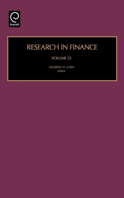 Cover for Andrew H Chen · Research in Finance - Research in Finance (Hardcover Book) (2005)