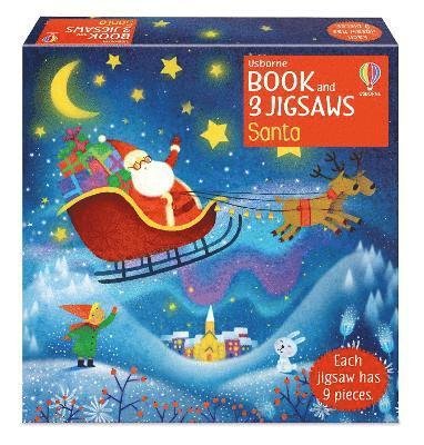 Usborne Book and 3 Jigsaws: Santa - Book and 3 Jigsaws - Sam Taplin - Bøker - Usborne Publishing Ltd - 9781474995771 - 14. oktober 2021