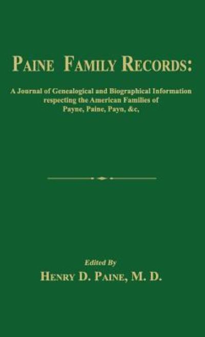 Cover for Henry D Paine · Paine Family Records (Hardcover Book) (2016)