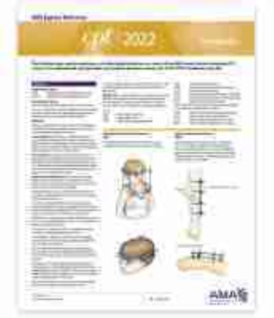 Cover for American Medical Association · CPT Express Reference Coding Card 2022: Orthopaedics (Map) (2022)