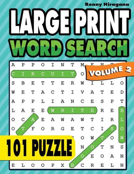 Cover for Renny Hiragana · Large Print Word Search (Paperback Book) (2018)