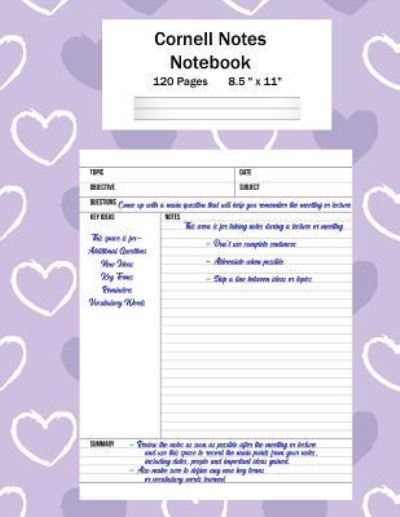 Cornell Notes Notebook - Cricket Creek Creatives - Książki - Createspace Independent Publishing Platf - 9781724973771 - 7 sierpnia 2018