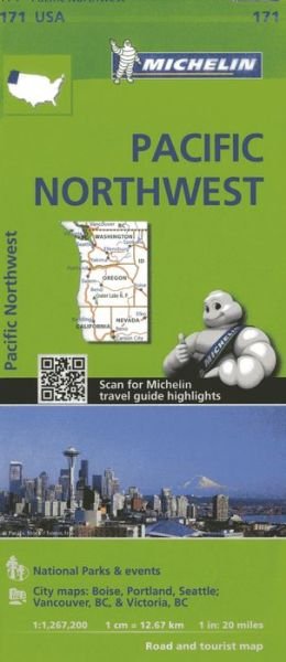 Pacific Northwest - Zoom Map 171 - Michelin - Kirjat - Michelin Editions des Voyages - 9782067190771 - torstai 17. maaliskuuta 2022