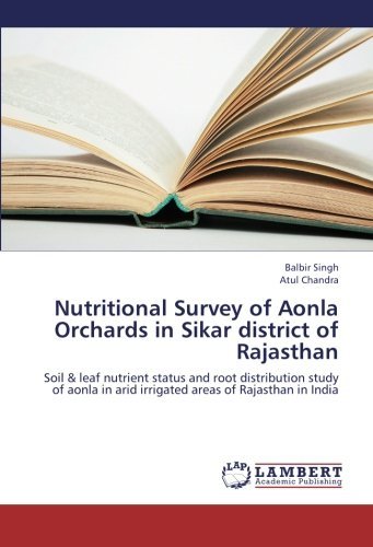 Cover for Atul Chandra · Nutritional Survey of Aonla Orchards in Sikar District of Rajasthan: Soil &amp; Leaf Nutrient Status and Root Distribution Study of Aonla in Arid Irrigated Areas of Rajasthan in India (Paperback Bog) (2012)