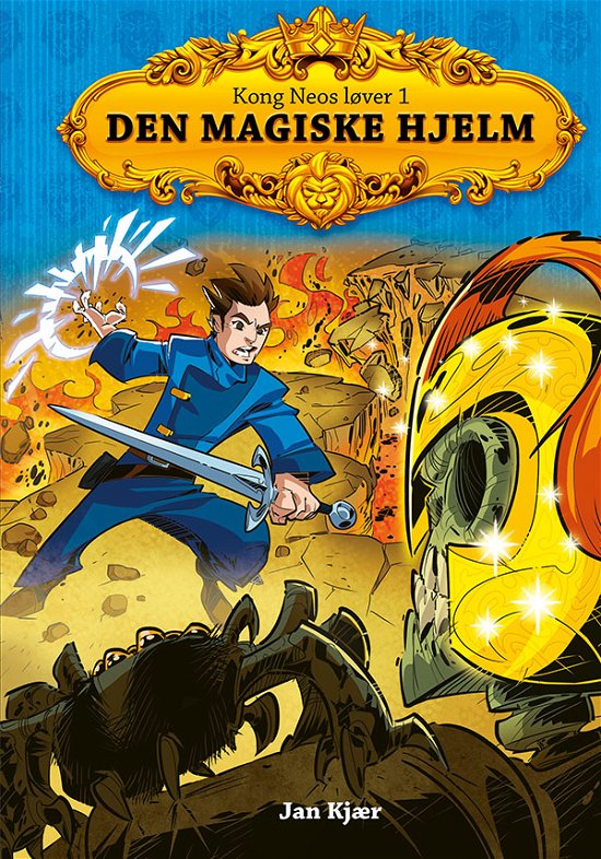 Cover for Jan Kjær · Kong Neos Løver: Kong Neos Løver 1: Den magiske hjelm - lix12 (Hardcover bog) [2. udgave] (2019)