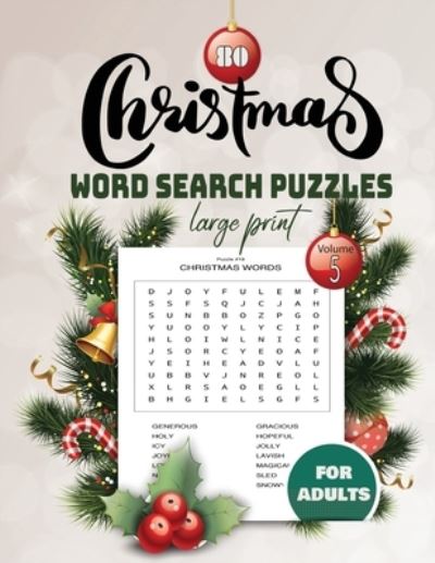 Cover for S M Design · 80 christmas word search puzzle for adults Large print Volume 5 (Paperback Book) (2020)