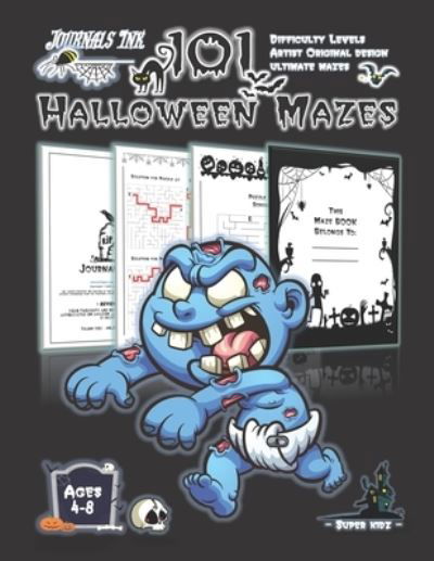 Cover for Sk · Halloween Maze Book for Kids Ages 4-8 (Paperback Bog) (2020)