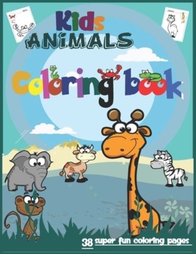 Cover for Bendcartoon Kidsbook · Kids Animals coloring book (Pocketbok) (2020)