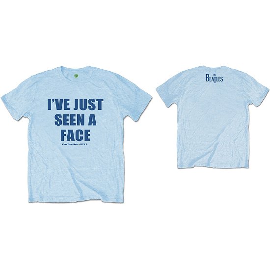 Cover for The Beatles · The Beatles Unisex T-Shirt: I've Just Seen A Face (Back Print) (T-shirt) [size S] [Blue - Unisex edition]