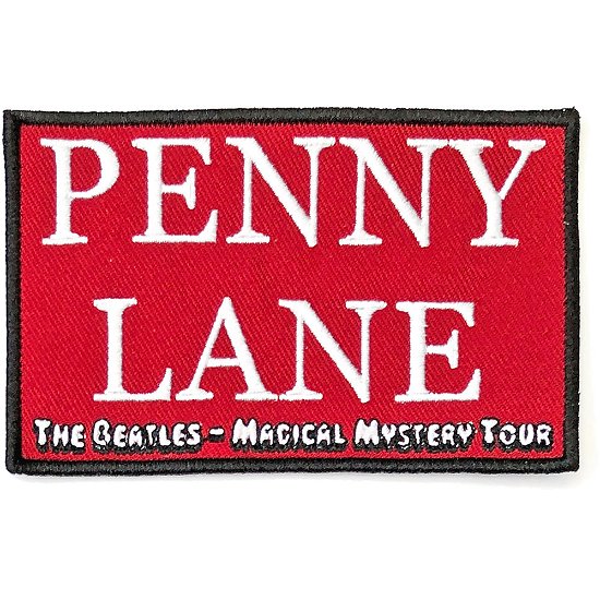 The Beatles Standard Woven Patch: Penny Lane Red - The Beatles - Merchandise -  - 5056170691772 - 