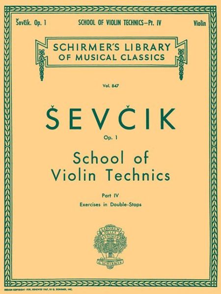 School of Violin Technics, Op. 1 - Book 4 - Otakar Sevcik - Książki - Hal Leonard Corporation - 9781458426772 - 1 listopada 1986