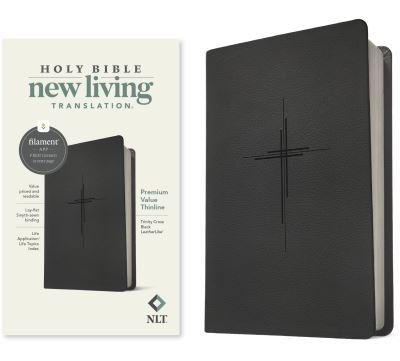 NLT Premium Value Thinline Bible, Filament-Enabled Edition, MVNU (LeatherLike, Trinity Cross Black) - Tyndale - Bøger - Tyndale House Publishers - 9781496484772 - 4. juni 2024