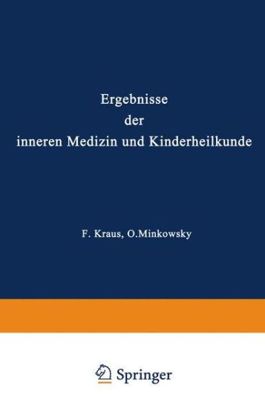 Cover for Langstein · Ergebnisse der Inneren Medizin und Kinderheilkunde (Book) (1908)