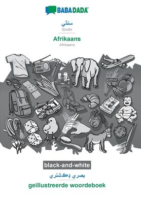 Cover for Babadada Gmbh · BABADADA black-and-white, Sindhi (in perso-arabic script) - Afrikaans, visual dictionary (in perso-arabic script) - geillustreerde woordeboek (Paperback Book) (2020)