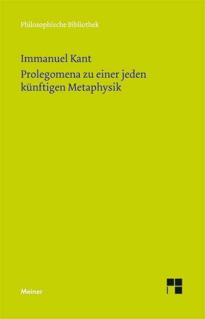 Cover for Immanuel Kant · Philos.Bibl.540 Kant.Prolegomena (Book)