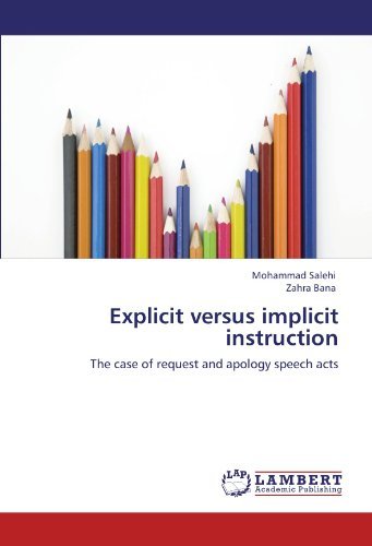 Explicit Versus Implicit Instruction: the Case of Request and Apology Speech Acts - Zahra Bana - Books - LAP LAMBERT Academic Publishing - 9783848414772 - February 23, 2012