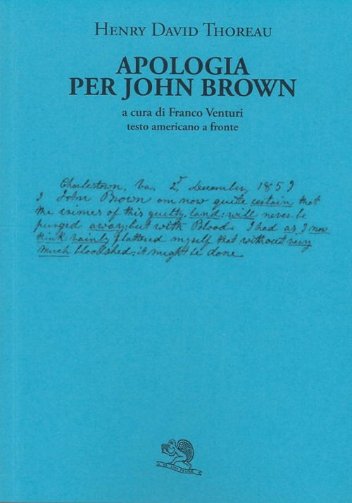 Cover for Henry David Thoreau · Apologia Per John Brown. Testo Americano A Fronte (Book)