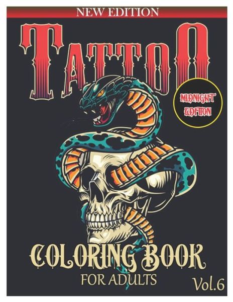 Cover for Benmore Book · Tattoo Midnight Edition Coloring Book for Adults (Paperback Book) (2021)