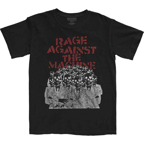 Cover for Rage Against The Machine · Rage Against The Machine Unisex T-Shirt: Crowd Masks (Black) (T-shirt)