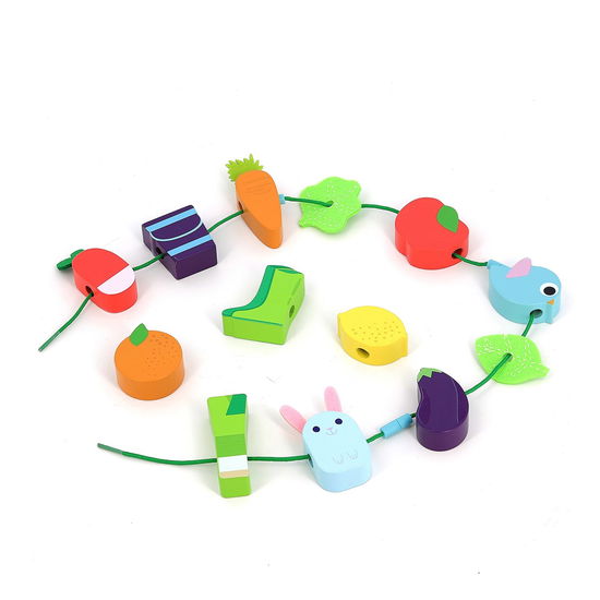 Cover for Vilac · Vilac - Large Beads Set - Vegetable Garden - (1517s) (Toys)