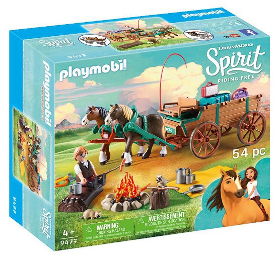 Cover for Playmobil · Playmobil DreamWorks Spirit Luckys Dad and Wagon 9477 (MERCH) (2019)