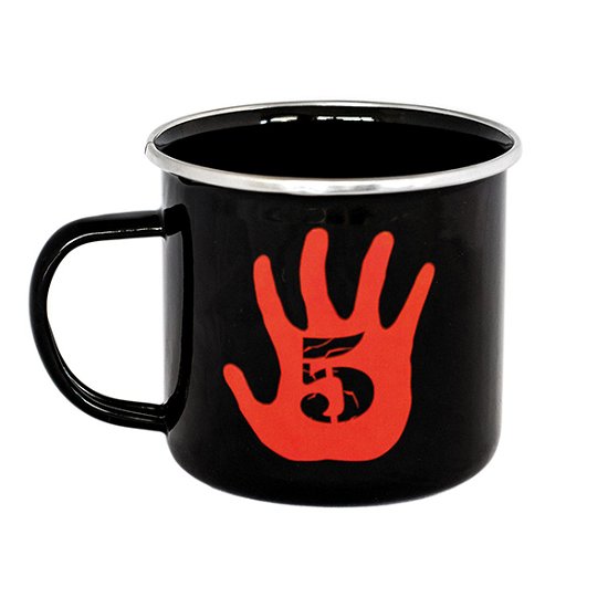 Cover for Five Finger Death Punch · Five Finger Death Punch Knuckle And Hand (Enamel) Mug (Krus) [Black edition] (2020)