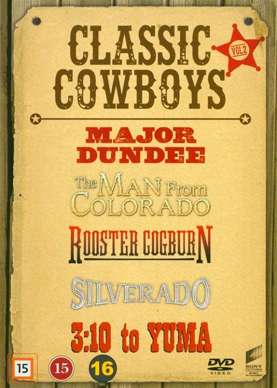Major Dundee / The Man From Colorado / Rooster Cogburn / Silveradio / 3:10 To Yuma - Classic Cowboys Vol. 2 - Film - SONY DISTR - FEATURES - 7330031000773 - 1. december 2016