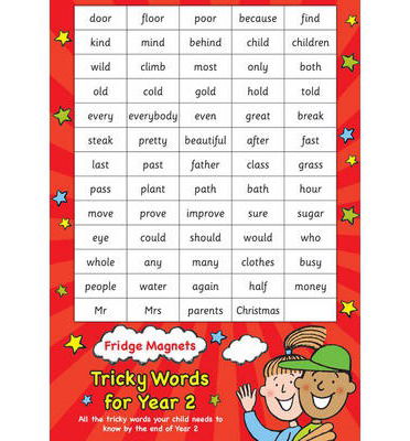 Cover for Scholastic · Fridge Magnets - Tricky Words for Year 2 - Scholastic Magnets (Flashcards) (2014)