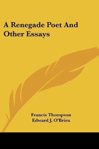 Cover for Francis Thompson · A Renegade Poet and Other Essays (Paperback Book) (2006)