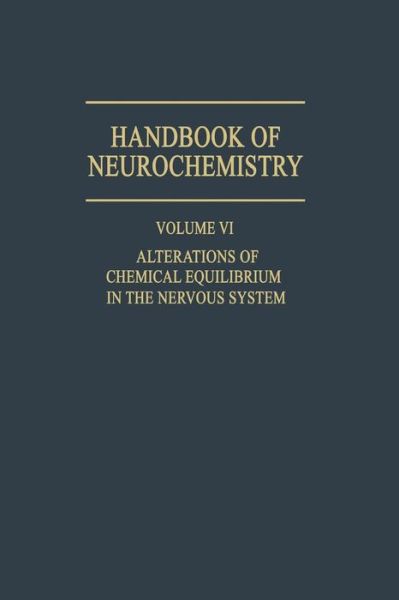 Cover for Abel Lajtha · Alterations of Chemical Equilibrium in the Nervous System (Paperback Book) [Softcover reprint of the original 1st ed. 1971 edition] (2013)