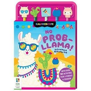 Cover for Hinkler Pty Ltd · No Prob-llama Colouring &amp; Activity Set - 5-Pencil Sets (Paperback Book) (2022)