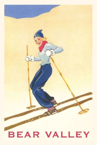 Cover for Found Image Press · The Vintage Journal Woman Skiing Down Hill, Bear Valley (Paperback Book) (2022)