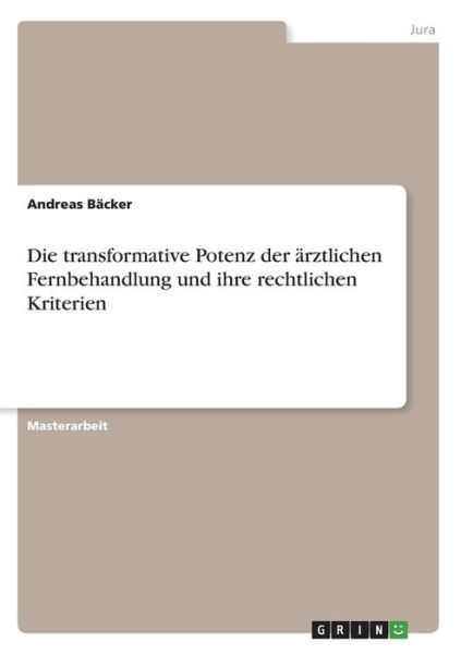 Cover for Bäcker · Die transformative Potenz der är (Book)