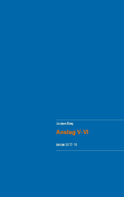 Cover for Jacques Berg · Anslag V-VI (Paperback Book) [1st edition] (2021)