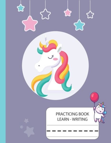 Cover for Kawaii Unicorn · Kawaii Learn to Write Practicing Workbook: Practice for Kids with Pen Control, Line Tracing, Letters, and More! (Kids coloring activity books) (Pocketbok) (2021)