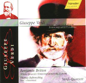 * VERDI / BRITTEN: String Quartets - Verdi-quartett - Musik - hänssler CLASSIC NXD - 4010276011774 - 19. Juli 2001