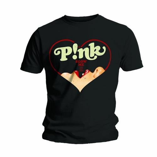 Cover for Pink · Pink Unisex T-Shirt: Blow Hearts (T-shirt) [size M] [Black - Unisex edition] (2015)