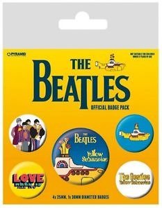 Cover for P.Derive · BEATLES - Yellow Submarine - Pack 5 badges (MERCH)