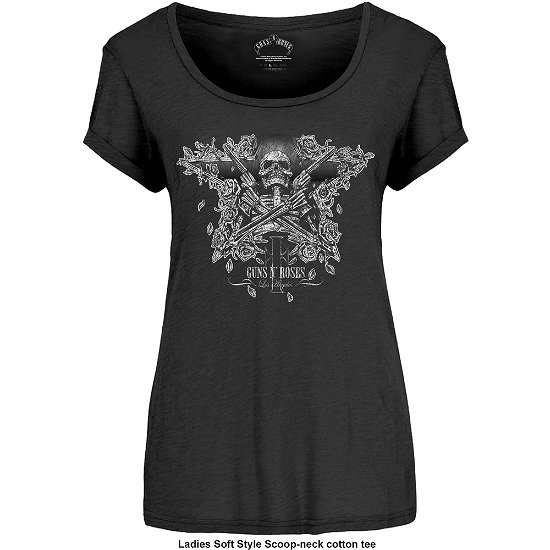 Guns N' Roses Ladies T-Shirt: Skeleton Guns - Guns N Roses - Fanituote - Bravado - 5055979970774 - 