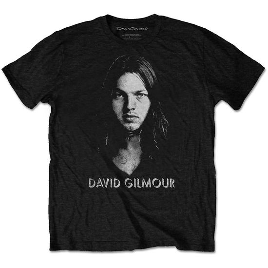 David Gilmour Unisex T-Shirt: Half-tone Face - David Gilmour - Gadżety -  - 5056170668774 - 